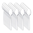 30 Pack Clear Plastic Spoons - Disposable Cutlery for Parties, Events, and Catering