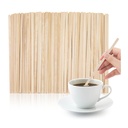 Bulk Wooden Coffee Stirrers - 500 Count, 6-Inch Disposable Birchwood Stirrers for Coffee, Tea, Hot Beverages - Smooth, Splinter-Free, for Home, Office, Cafe