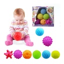 Baby Sensory Balls 6-Pack: Soft, Textured, Squeaky Developmental Toys for Infants and Toddlers