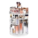 Rotating Cosmetic Organizer with Crystal Accents - 360° Swivel Makeup Storage for Bathroom, Vanity & Dressing Table
