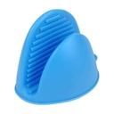 Heat-Resistant Silicone Oven Mitt - Blue, Single-Piece, for Safe Cooking & Baking