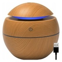 Ultrasonic Aroma Diffuser and Humidifier with Wood Grain Finish - USB Powered for Home, Office, and Travel