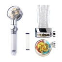 High-Pressure Turbo Shower Head with 360° Rotation and Replaceable Water Filter