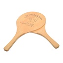 Wooden Paddle Set with Dolphin Design - Classic Outdoor Beach Game for Kids and Adults
