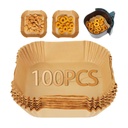 100 Count Air Fryer Liners - Disposable Parchment Paper Baking Cups for Easy Cleanup & Healthy Cooking