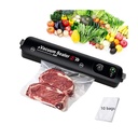 Automatic Vacuum Sealer Machine with 10 Free Bags - Food Saver for Meat, Produce & More - LED Indicator & One-Touch Operation