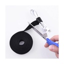 Reusable Hook and Loop Cable Ties - 1 Roll of 3m Black Self-Adhesive Fastening Tape for Cord Management