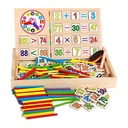 Wooden Math and Time-Telling Learning Toy for Kids