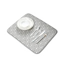 Grey Diamond Pattern Microfiber Dish Drying Mat for Kitchen Counter - Absorbent & Quick-Drying