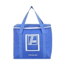 Large Capacity Blue Insulated Cooler Bag for Food and Drinks - Portable Lunch Tote with Zipper Closure