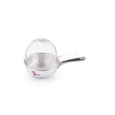 Stainless Steel Fry Pan with Integrated Strainer - Perfect for Deep Frying and Easy Cleanup