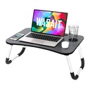 Portable Laptop Bed Tray Table with Cup Holder - Foldable Desk for Bed, Couch, Sofa - Ergonomic Workstation for Students, Adults, and Kids