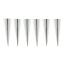 6-Piece Stainless Steel Pastry Cones for Baking and Decorating