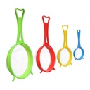4-Piece Plastic Mesh Strainer Set - Colorful Kitchen Sieves for Cooking & Baking