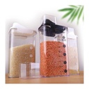 Airtight Food Storage Containers Set with Measuring Cups - Clear Plastic Kitchen Organizers for Cereal, Rice, Flour, Sugar, and More