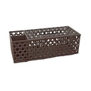 Elegant Brown Plastic Tissue Box Holder with Remote Control Organizer