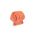 Coral Microfiber Hair Towel Wrap with Bowknot - Super Absorbent Quick-Dry Shower Cap for Women