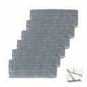 6-Pack Microfiber Flat Mop Replacement Pads - Washable, Reusable Cleaning Cloths for Wet & Dry Use on Floors, Windows, and More