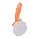 Orange Handle Stainless Steel Pizza Cutter Wheel for Easy Pizza Slicing