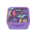 Kids' Dinosaur Lunch Box - Purple Plastic Bento Box with Fun Prehistoric Design