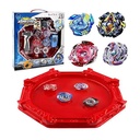 Storm Gyro 4-Pack Beyblade Set with Launcher and Arena Stadium: Ultimate Spinning Top Battle Toy for Kids