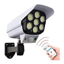 Solar Powered Motion Sensor Security Light with Remote Control - 48 LED Outdoor Wall Lamp - Waterproof IP65 - Fake Security Camera Design for Yard, Patio, Garden