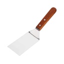 Professional Stainless Steel BBQ Spatula with Ergonomic Wooden Handle - Perfect for Grilling, Baking, and Serving