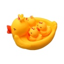 Adorable Mama Duck Bath Toy Set with Three Baby Ducks - Fun Squeaky Bathtime Toys for Kids